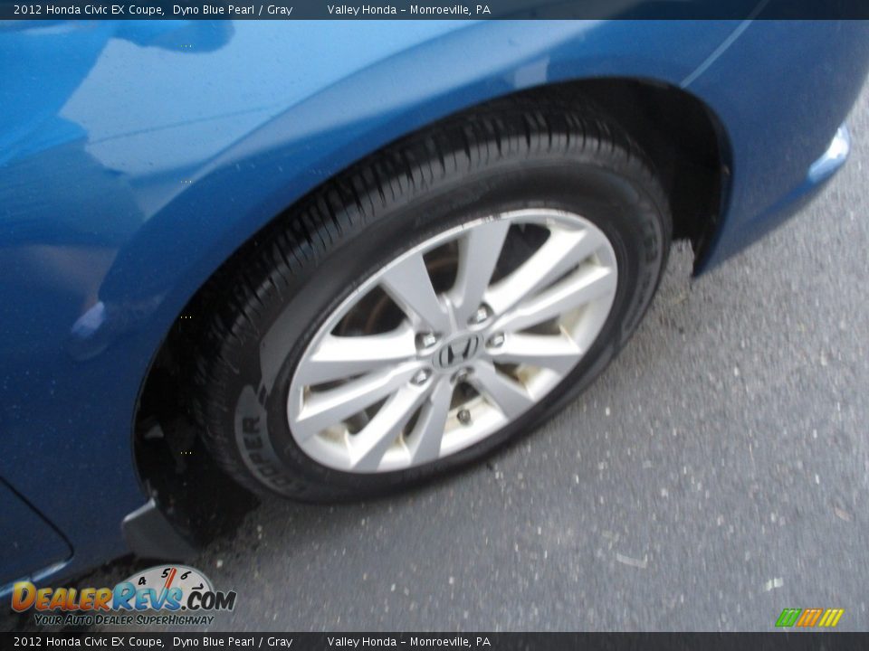 2012 Honda Civic EX Coupe Dyno Blue Pearl / Gray Photo #6