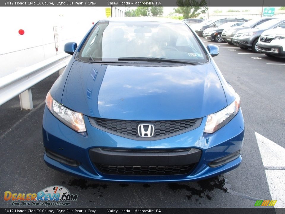 2012 Honda Civic EX Coupe Dyno Blue Pearl / Gray Photo #8
