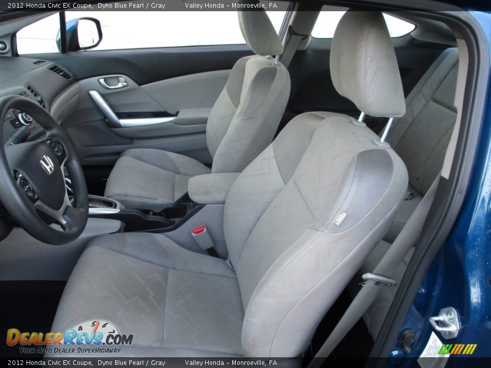2012 Honda Civic EX Coupe Dyno Blue Pearl / Gray Photo #11