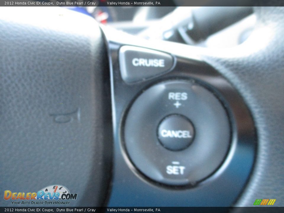2012 Honda Civic EX Coupe Dyno Blue Pearl / Gray Photo #19