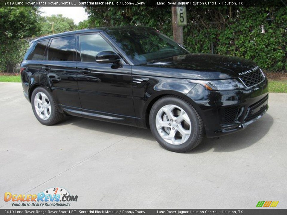 2019 Land Rover Range Rover Sport HSE Santorini Black Metallic / Ebony/Ebony Photo #1