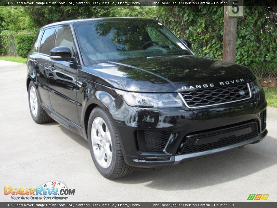 2019 Land Rover Range Rover Sport HSE Santorini Black Metallic / Ebony/Ebony Photo #2