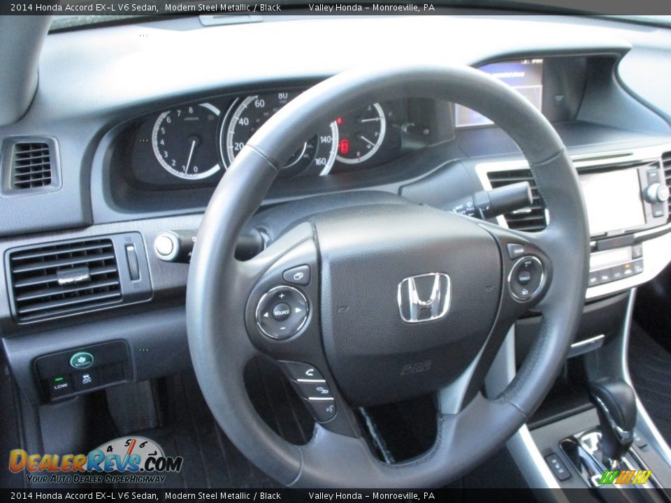 2014 Honda Accord EX-L V6 Sedan Modern Steel Metallic / Black Photo #14
