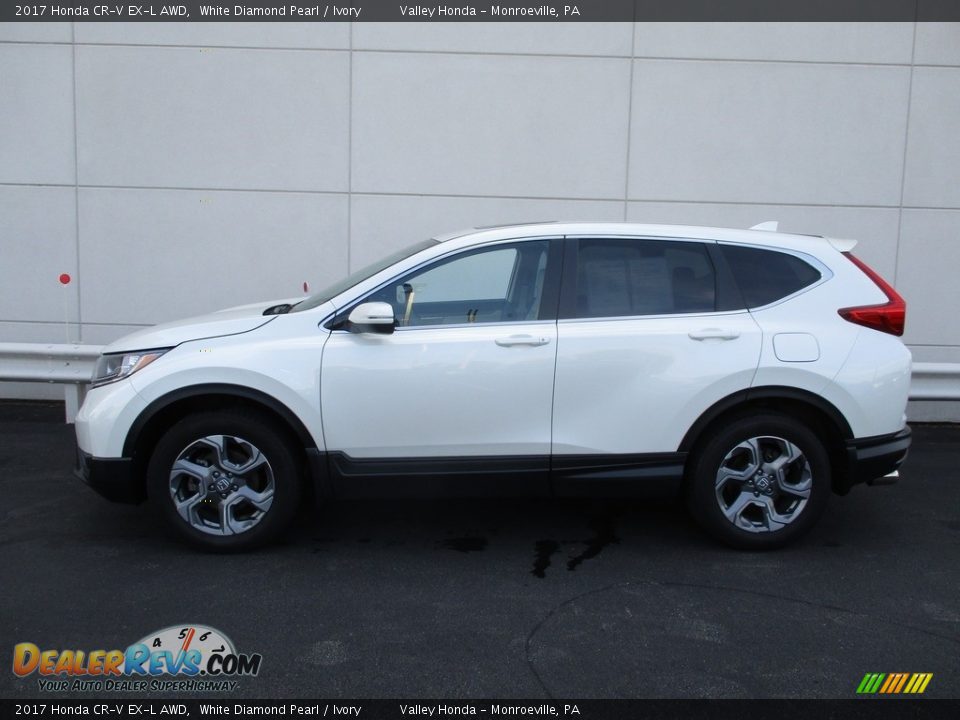 2017 Honda CR-V EX-L AWD White Diamond Pearl / Ivory Photo #2