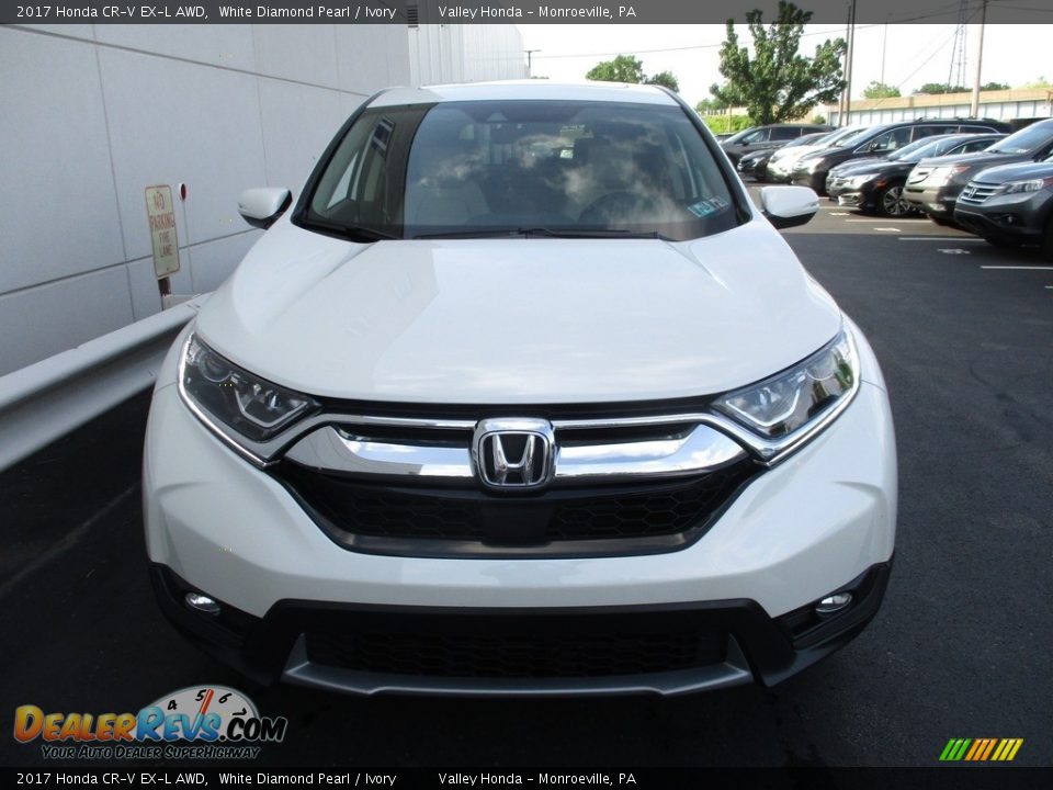 2017 Honda CR-V EX-L AWD White Diamond Pearl / Ivory Photo #8