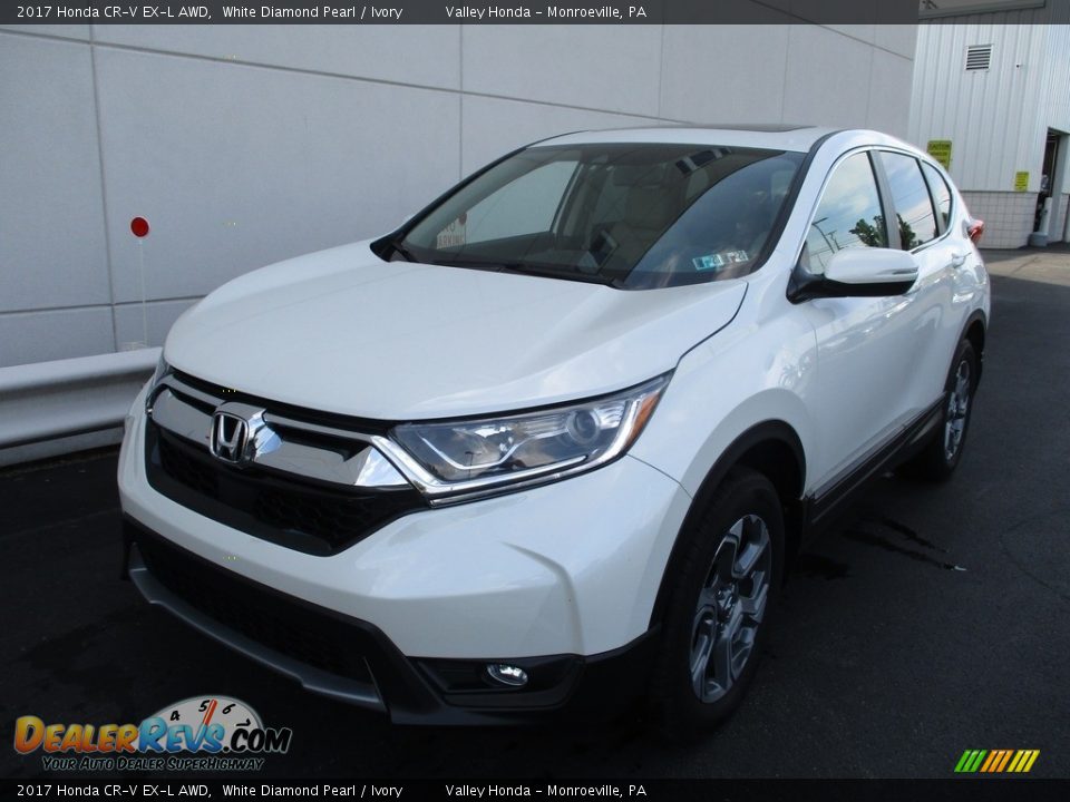 2017 Honda CR-V EX-L AWD White Diamond Pearl / Ivory Photo #9
