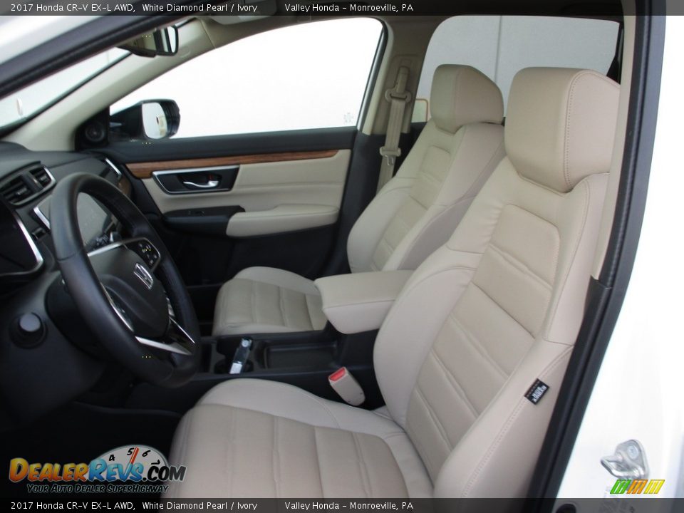 2017 Honda CR-V EX-L AWD White Diamond Pearl / Ivory Photo #12