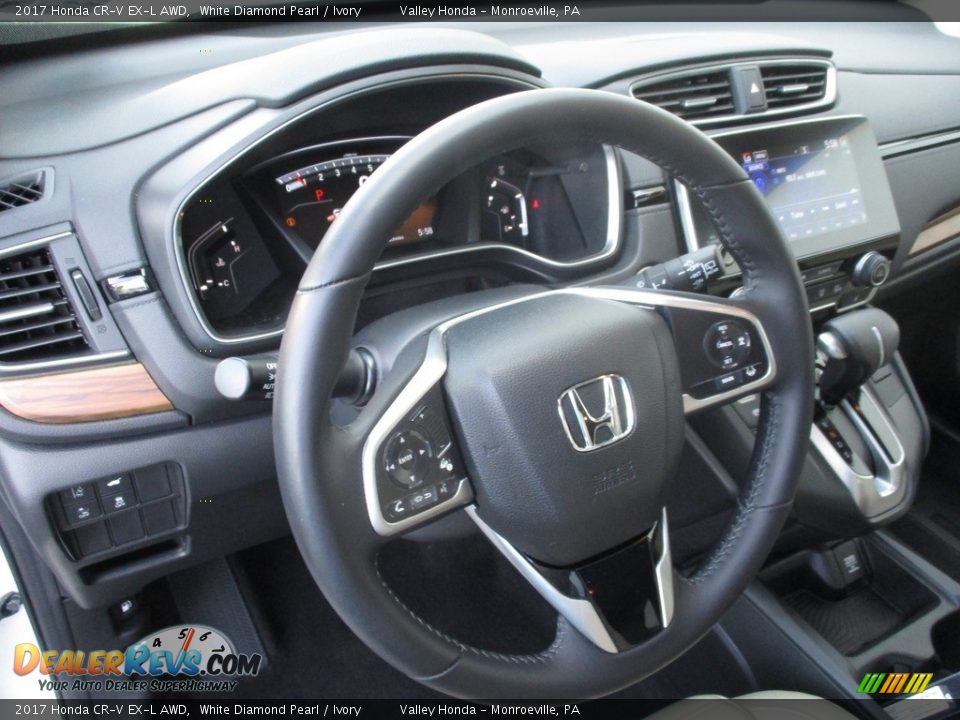 2017 Honda CR-V EX-L AWD White Diamond Pearl / Ivory Photo #14