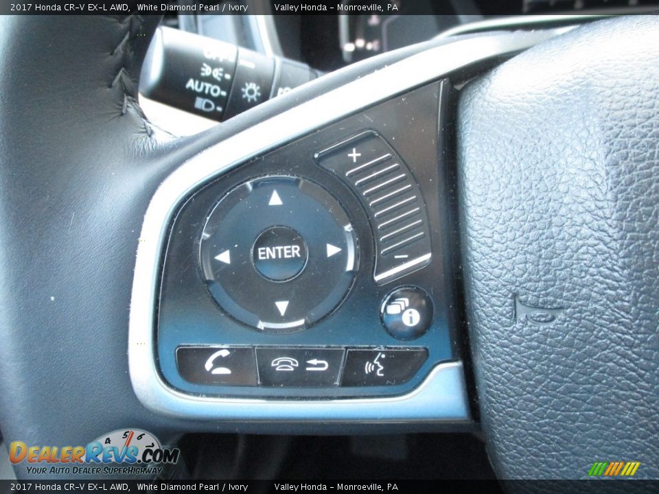 2017 Honda CR-V EX-L AWD White Diamond Pearl / Ivory Photo #18