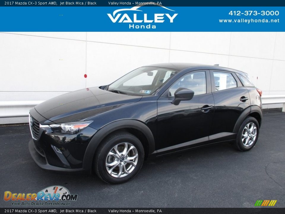2017 Mazda CX-3 Sport AWD Jet Black Mica / Black Photo #1