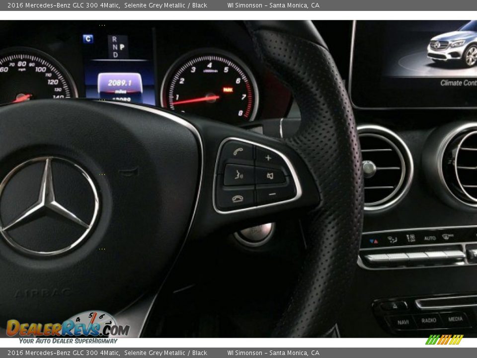 2016 Mercedes-Benz GLC 300 4Matic Selenite Grey Metallic / Black Photo #19