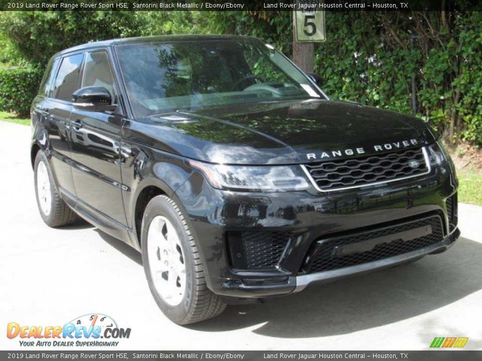 2019 Land Rover Range Rover Sport HSE Santorini Black Metallic / Ebony/Ebony Photo #2
