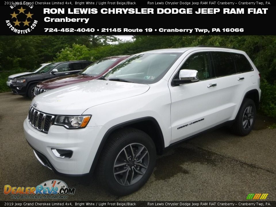 2019 Jeep Grand Cherokee Limited 4x4 Bright White / Light Frost Beige/Black Photo #1