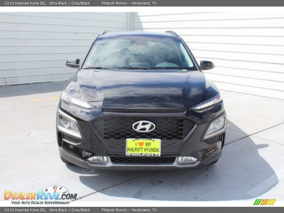 2019 Hyundai Kona SEL Ultra Black / Gray/Black Photo #3