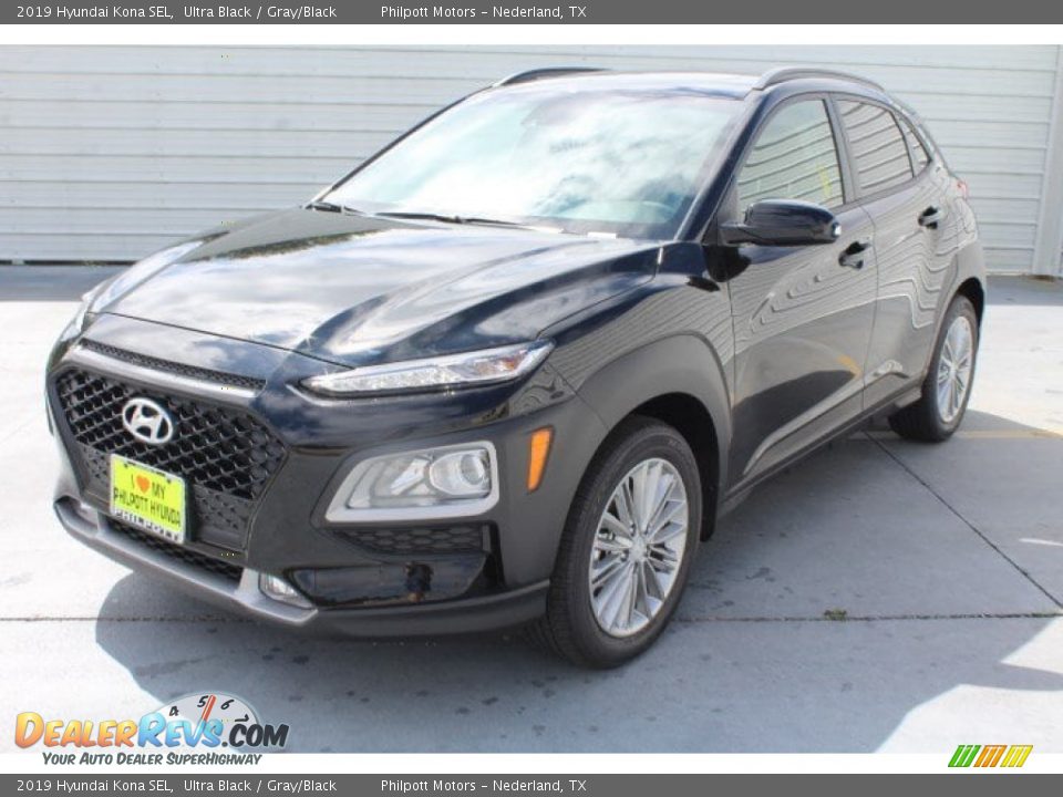 2019 Hyundai Kona SEL Ultra Black / Gray/Black Photo #4