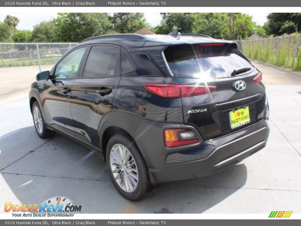 2019 Hyundai Kona SEL Ultra Black / Gray/Black Photo #6