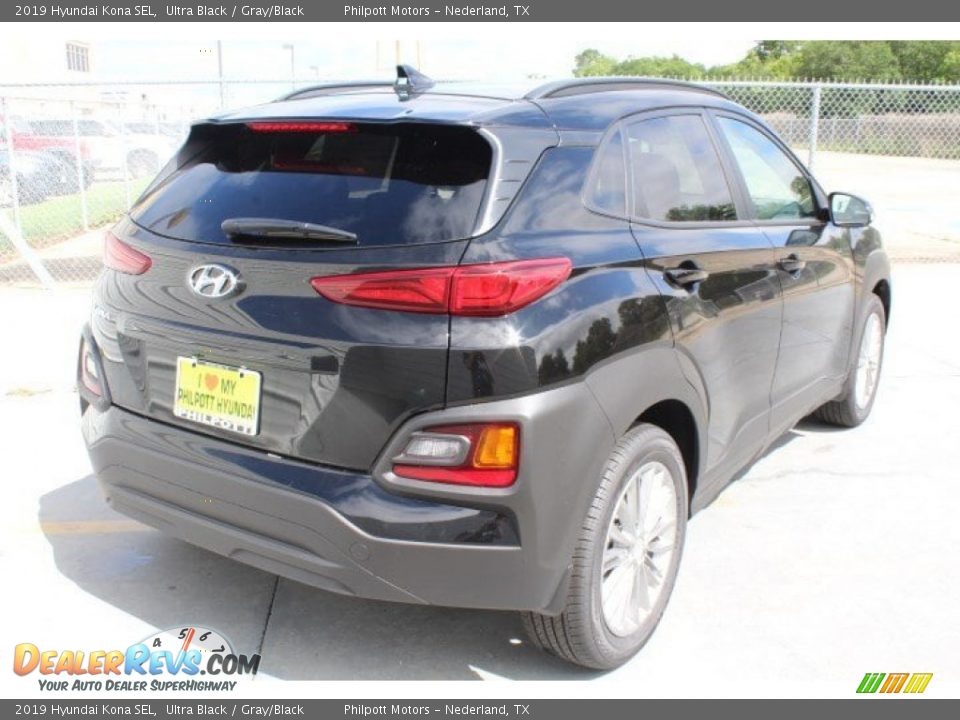 2019 Hyundai Kona SEL Ultra Black / Gray/Black Photo #8