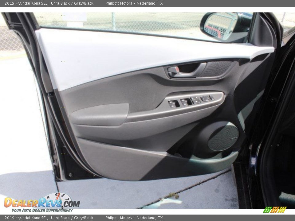 2019 Hyundai Kona SEL Ultra Black / Gray/Black Photo #9