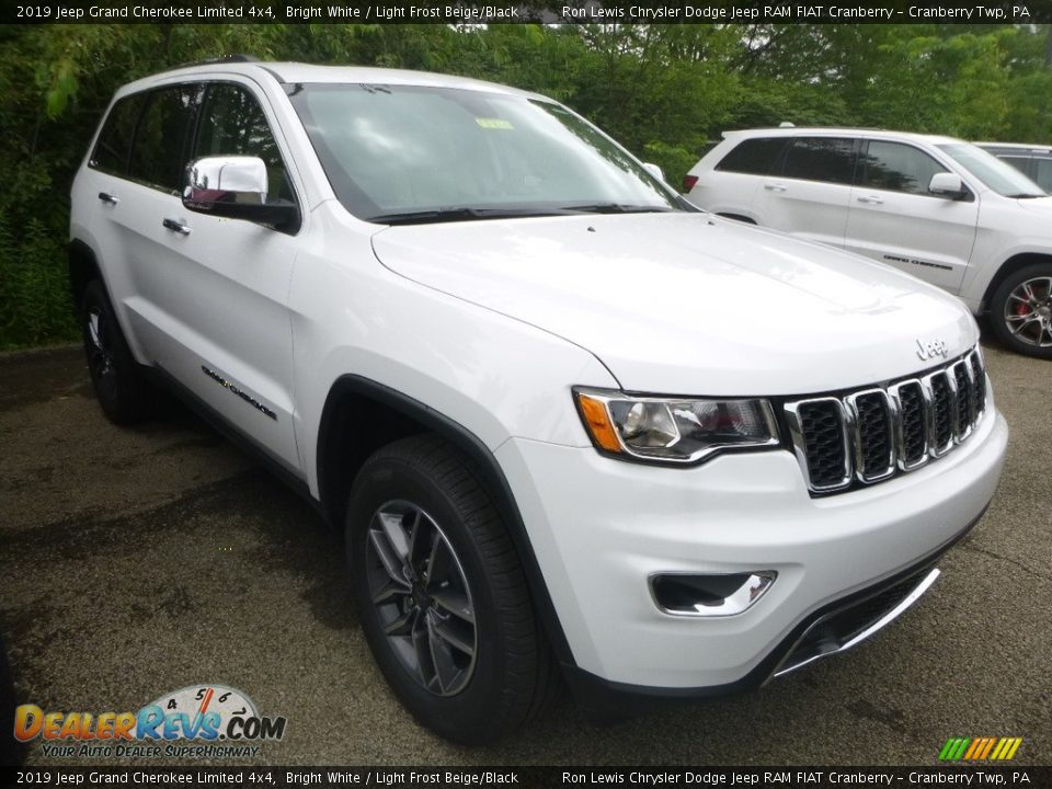 2019 Jeep Grand Cherokee Limited 4x4 Bright White / Light Frost Beige/Black Photo #10