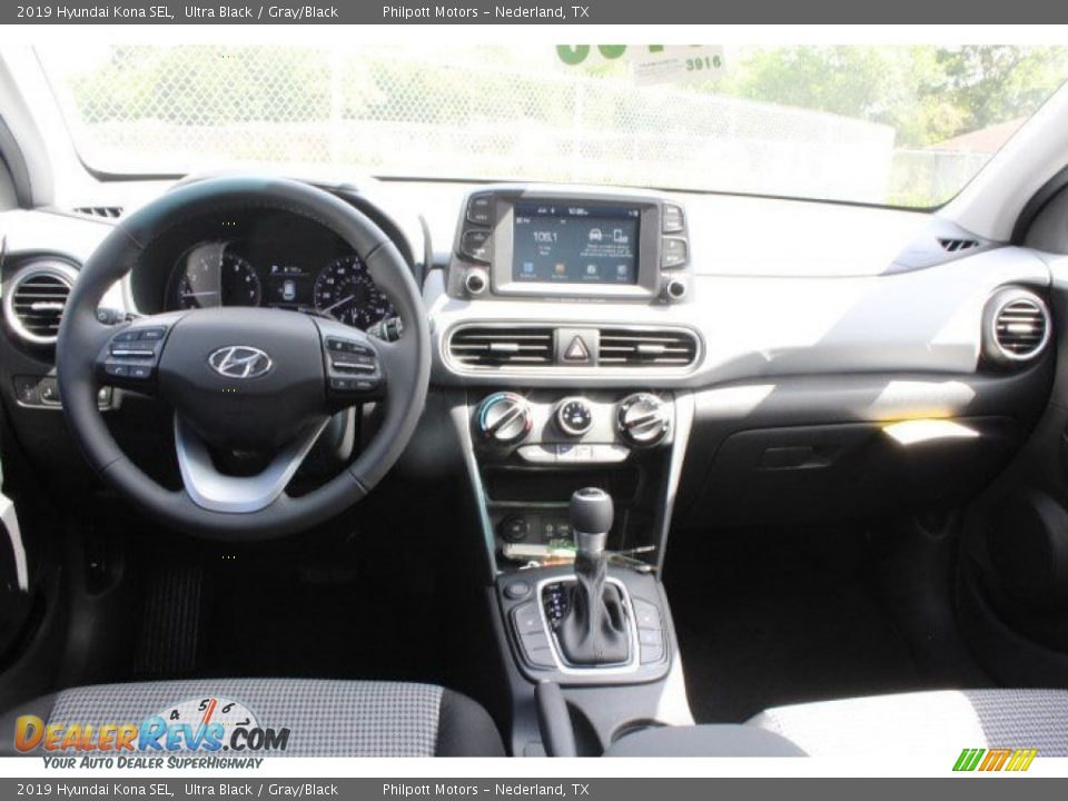 2019 Hyundai Kona SEL Ultra Black / Gray/Black Photo #19