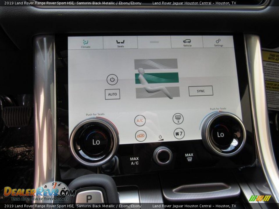 2019 Land Rover Range Rover Sport HSE Santorini Black Metallic / Ebony/Ebony Photo #35