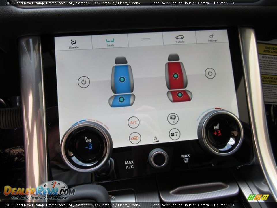 2019 Land Rover Range Rover Sport HSE Santorini Black Metallic / Ebony/Ebony Photo #36