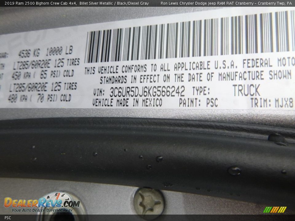 Ram Color Code PSC Billet Silver Metallic