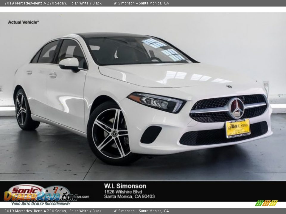 2019 Mercedes-Benz A 220 Sedan Polar White / Black Photo #1