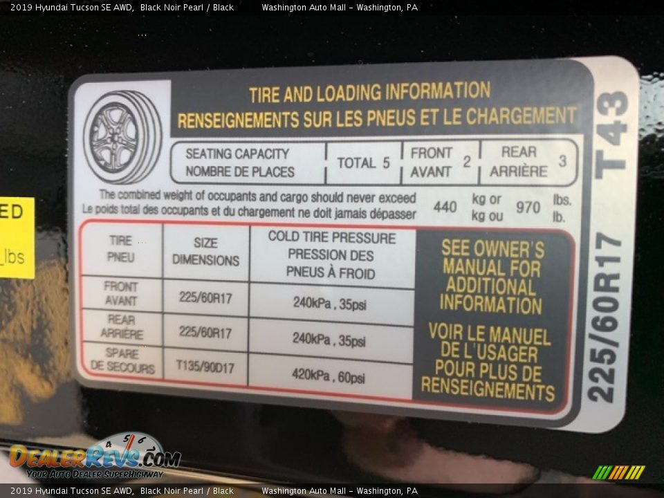 2019 Hyundai Tucson SE AWD Black Noir Pearl / Black Photo #9