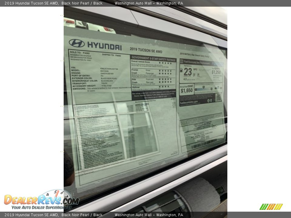 2019 Hyundai Tucson SE AWD Black Noir Pearl / Black Photo #16