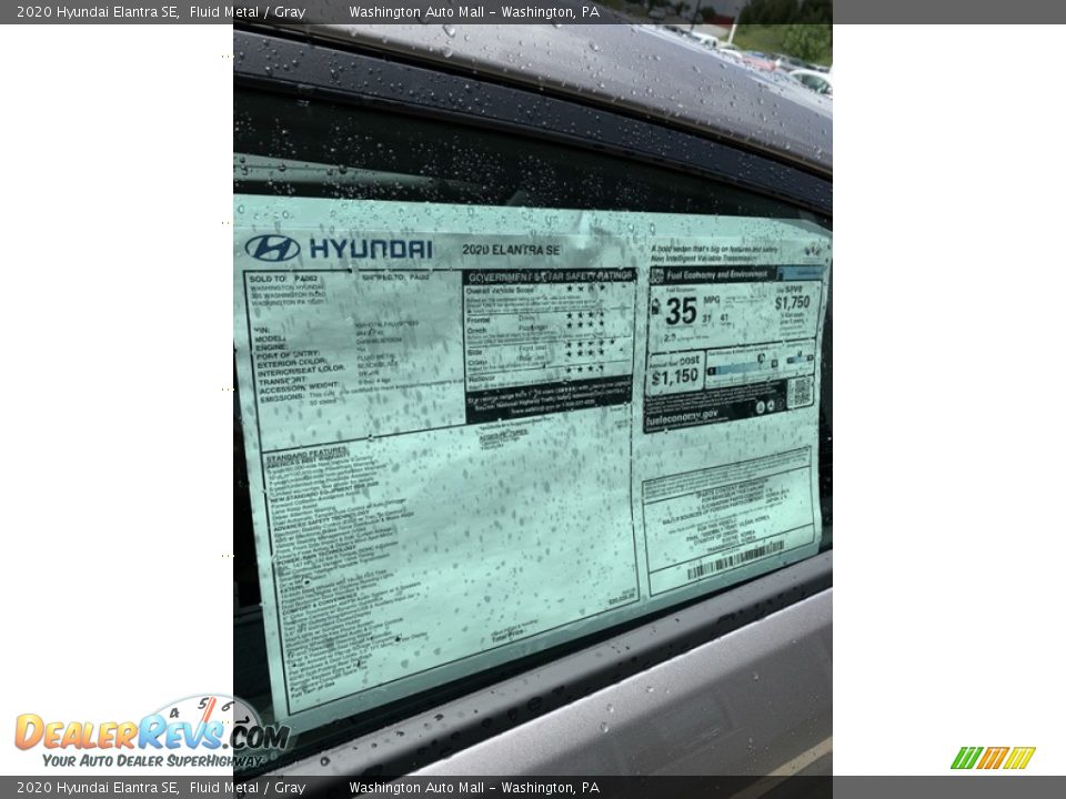 2020 Hyundai Elantra SE Fluid Metal / Gray Photo #16