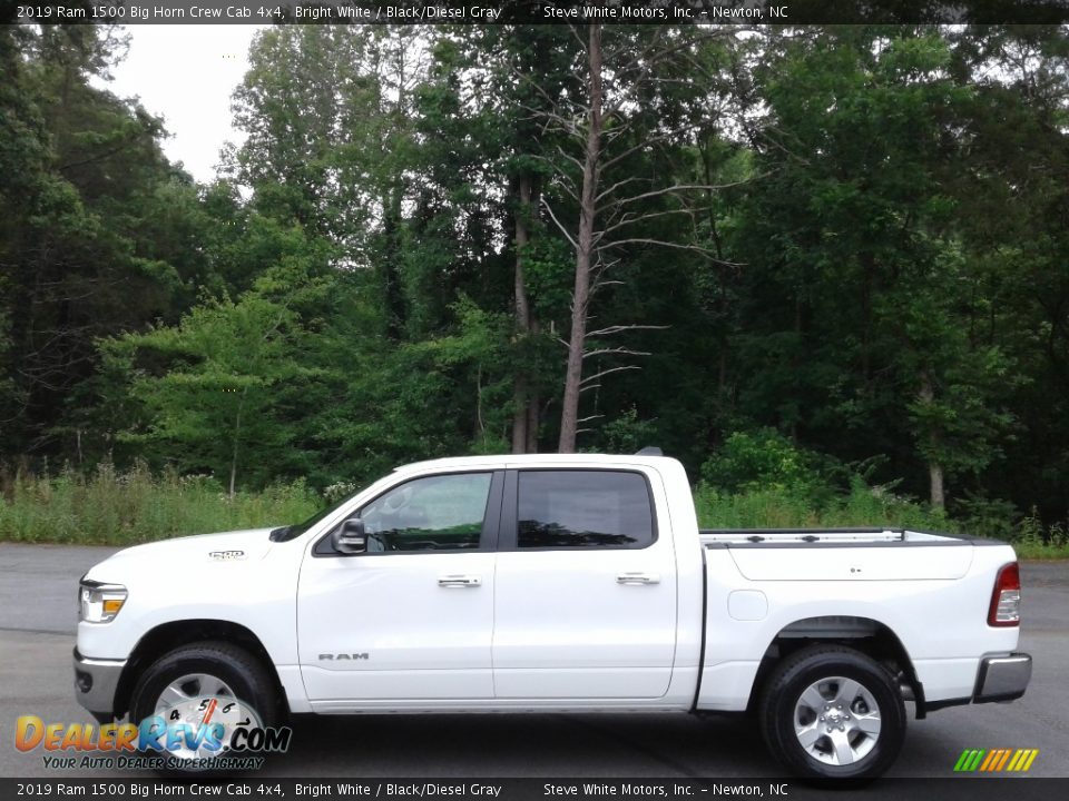 2019 Ram 1500 Big Horn Crew Cab 4x4 Bright White / Black/Diesel Gray Photo #1