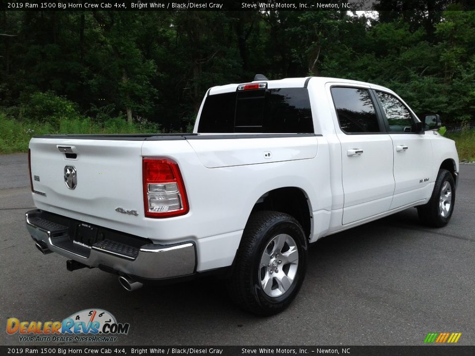 2019 Ram 1500 Big Horn Crew Cab 4x4 Bright White / Black/Diesel Gray Photo #6