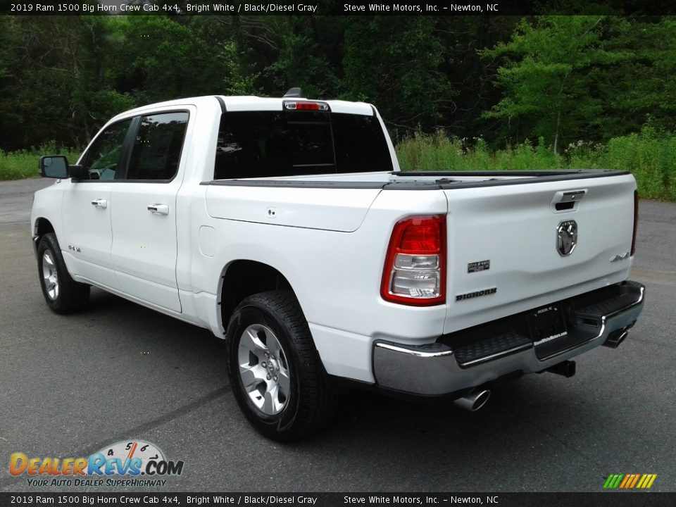 2019 Ram 1500 Big Horn Crew Cab 4x4 Bright White / Black/Diesel Gray Photo #8