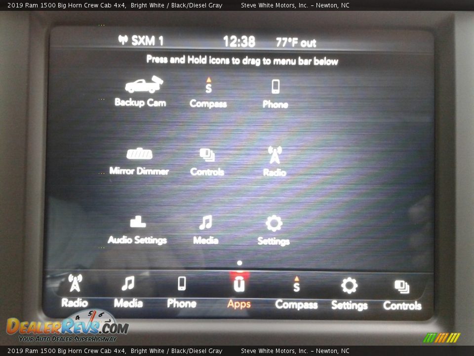 2019 Ram 1500 Big Horn Crew Cab 4x4 Bright White / Black/Diesel Gray Photo #25