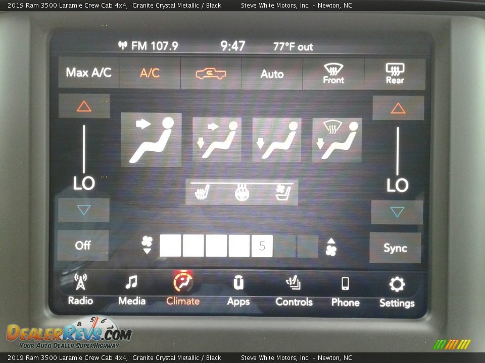 Controls of 2019 Ram 3500 Laramie Crew Cab 4x4 Photo #25