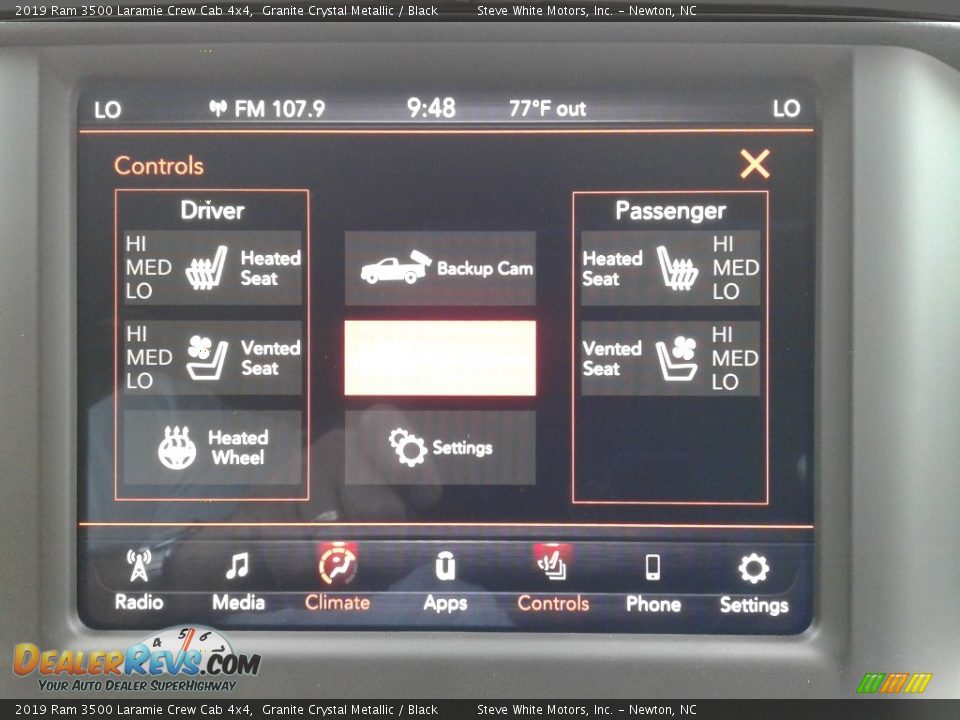 Controls of 2019 Ram 3500 Laramie Crew Cab 4x4 Photo #26