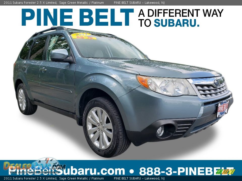 2011 Subaru Forester 2.5 X Limited Sage Green Metallic / Platinum Photo #1