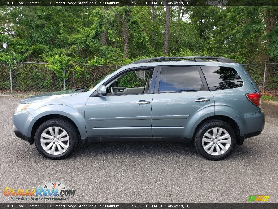2011 Subaru Forester 2.5 X Limited Sage Green Metallic / Platinum Photo #4