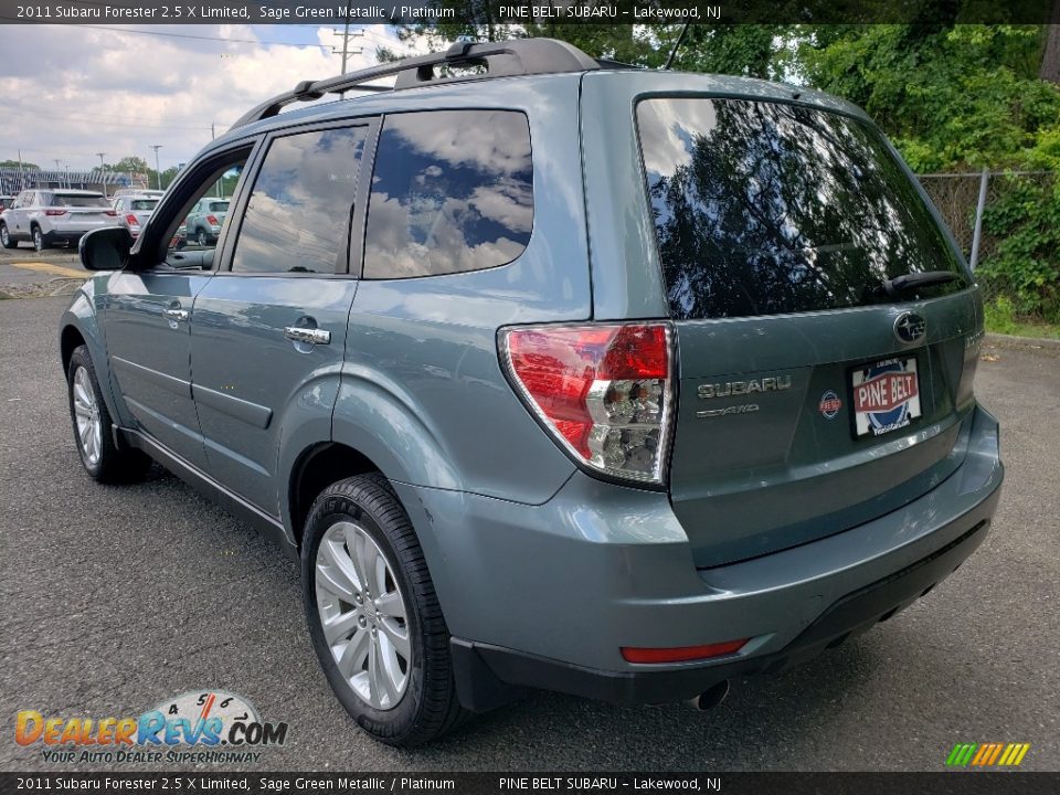 2011 Subaru Forester 2.5 X Limited Sage Green Metallic / Platinum Photo #5