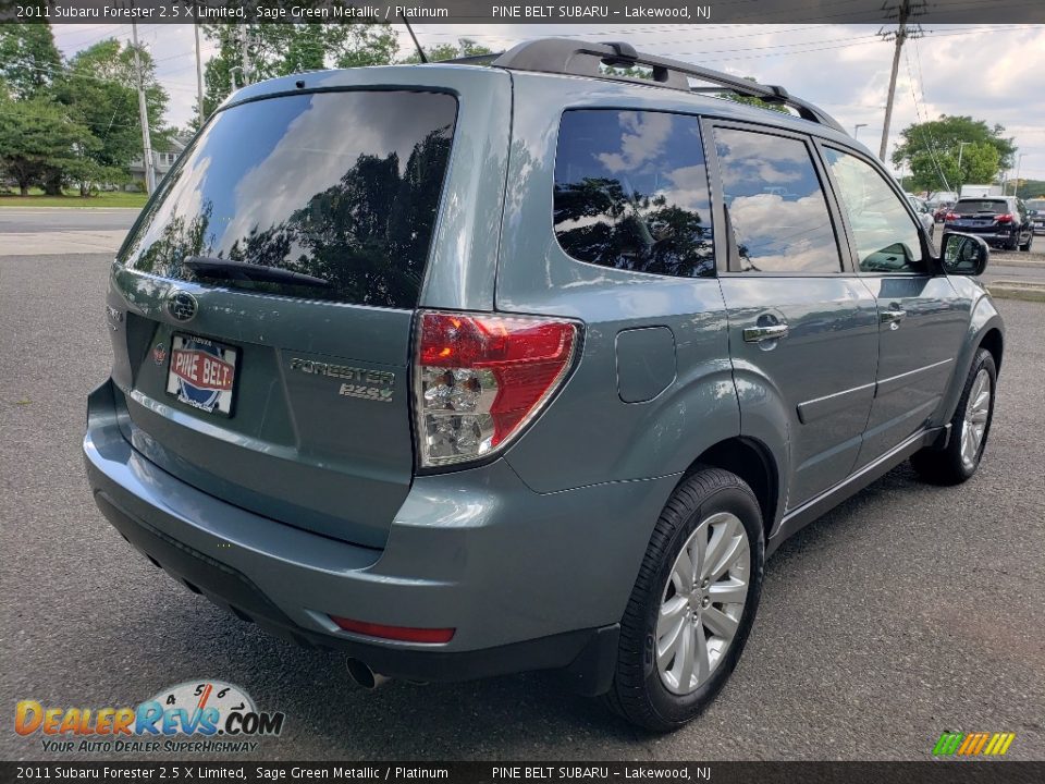 2011 Subaru Forester 2.5 X Limited Sage Green Metallic / Platinum Photo #7