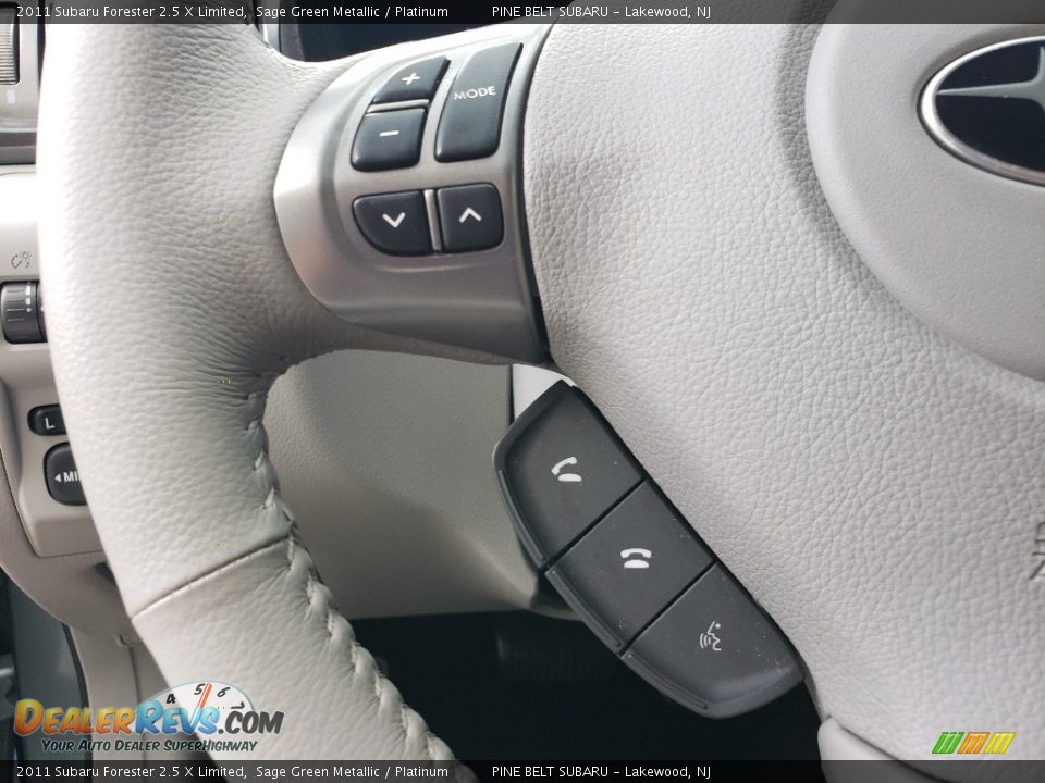 2011 Subaru Forester 2.5 X Limited Sage Green Metallic / Platinum Photo #18