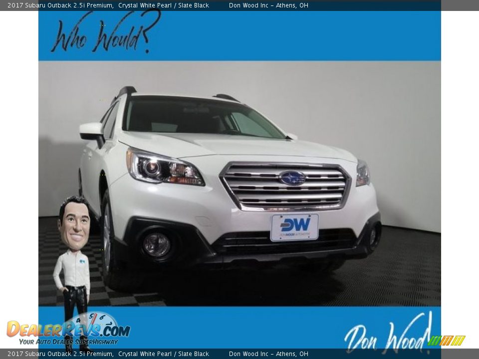 2017 Subaru Outback 2.5i Premium Crystal White Pearl / Slate Black Photo #1