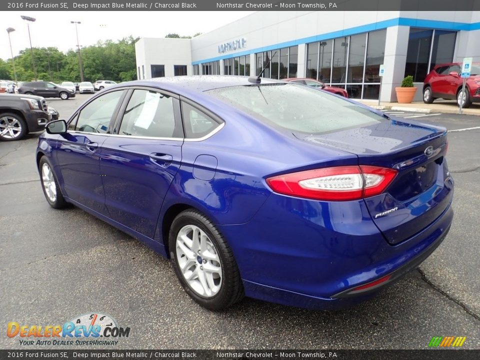 2016 Ford Fusion SE Deep Impact Blue Metallic / Charcoal Black Photo #4