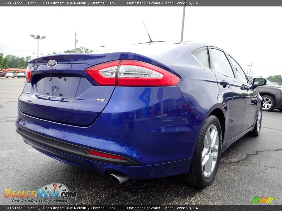 2016 Ford Fusion SE Deep Impact Blue Metallic / Charcoal Black Photo #8