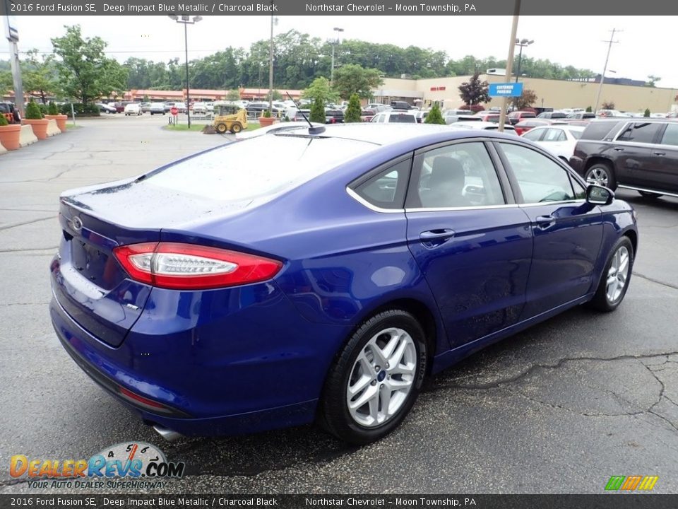 2016 Ford Fusion SE Deep Impact Blue Metallic / Charcoal Black Photo #9