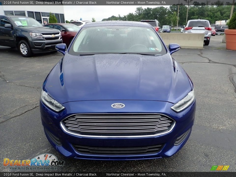 2016 Ford Fusion SE Deep Impact Blue Metallic / Charcoal Black Photo #13