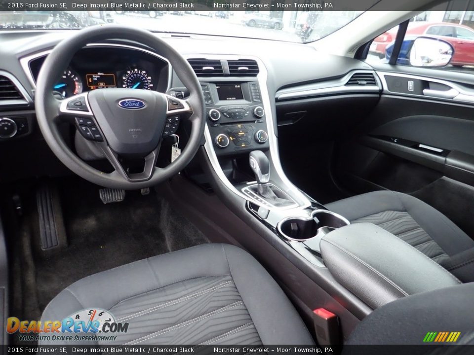 2016 Ford Fusion SE Deep Impact Blue Metallic / Charcoal Black Photo #23