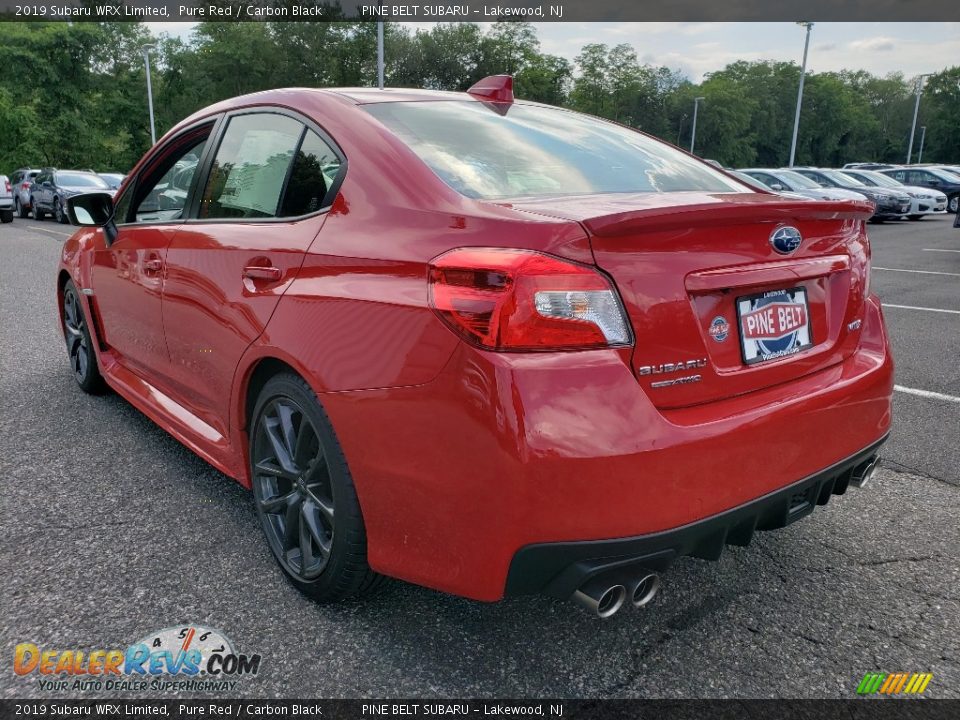 2019 Subaru WRX Limited Pure Red / Carbon Black Photo #4