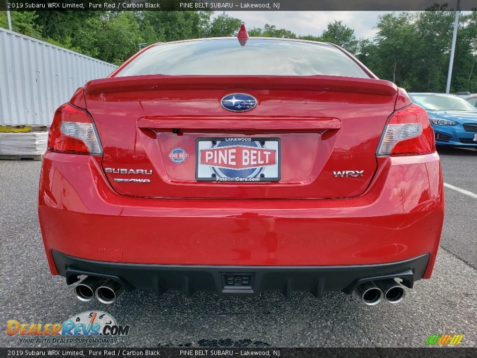 2019 Subaru WRX Limited Pure Red / Carbon Black Photo #5